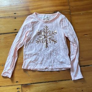 Pink snowflake shirt